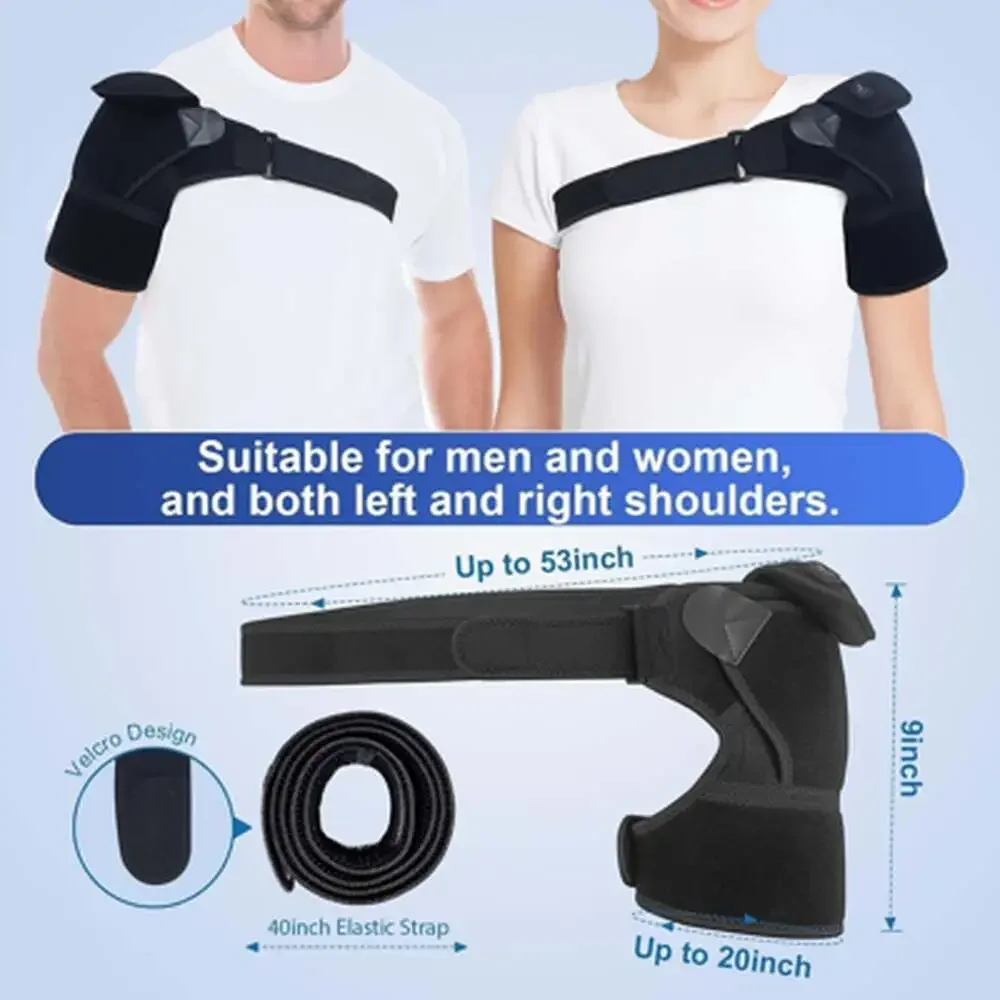 Heated Shoulder Pad, Cordless Shoulder Brace for Rotator Cuff Pain, 3 Heat